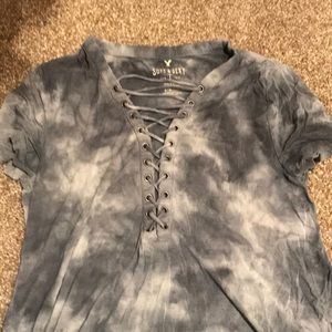 Tie dye low cut shirt